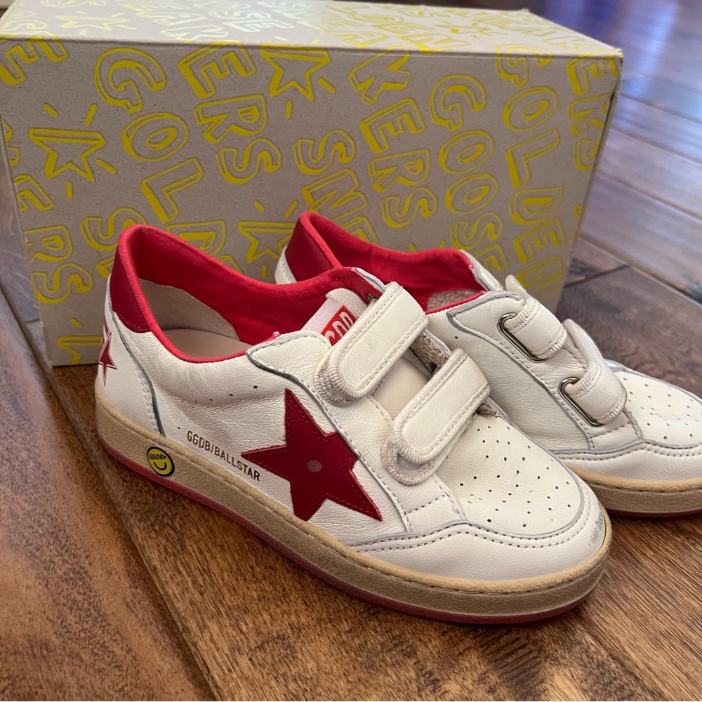Golden Goose Kids Sneakers White and Red